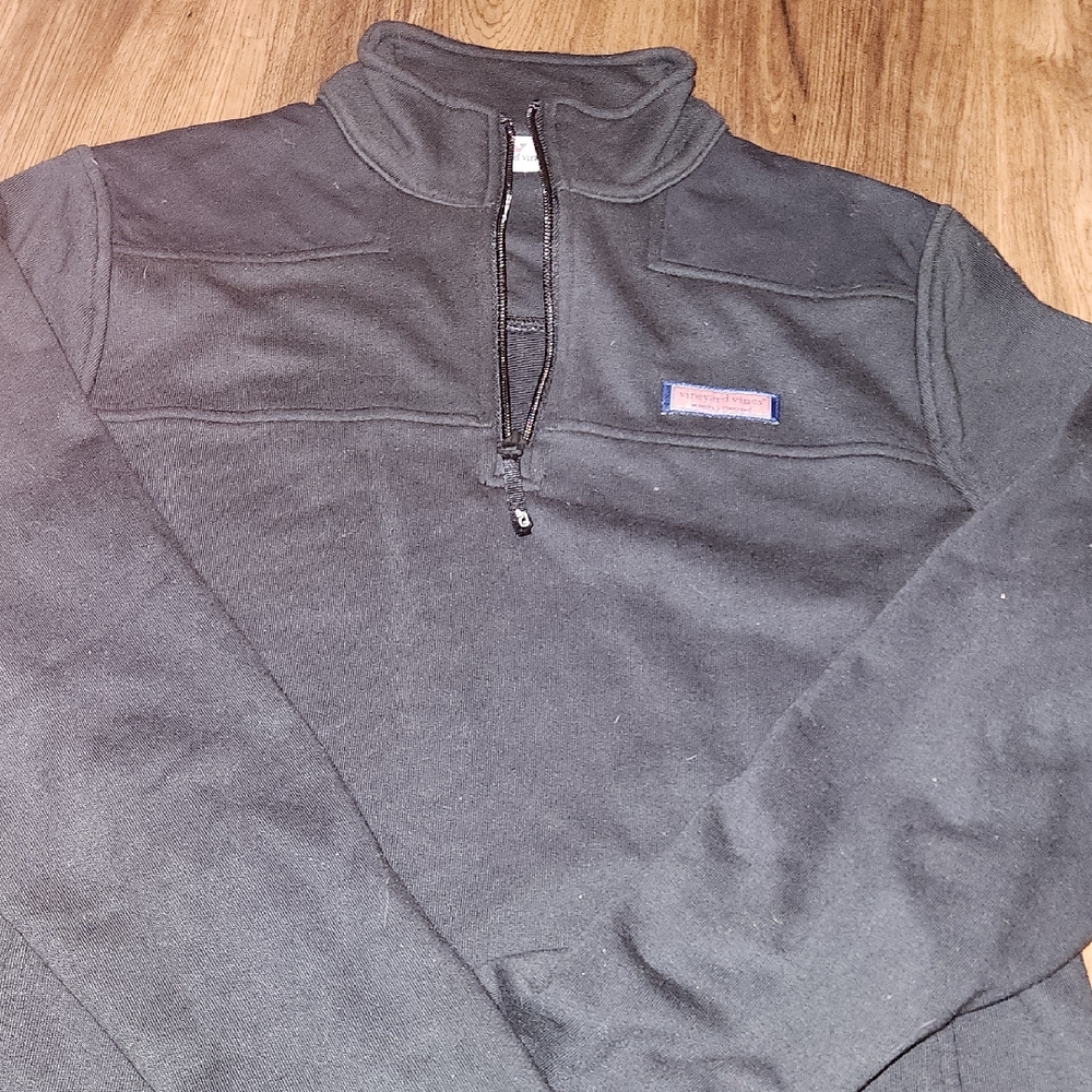 Men's Black Quarter-Zip Sweater